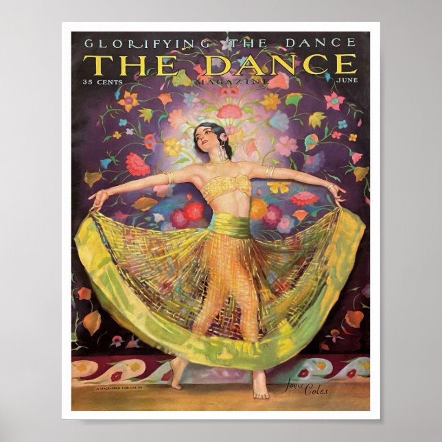 POSTER CAPA DE REVISTA DE DANÇA DOS ANOS 1920 (Frente)