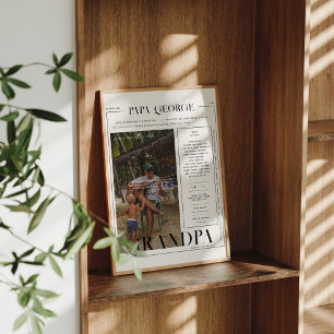 Poster Capa de Revista Minimalista Moderna Avô