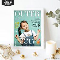 Capa de Revista OUTER Personalizada para Adolescen