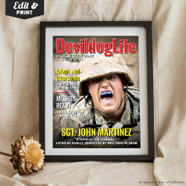 Poster Capa de Revista Personalizada, Marinheiro Personal