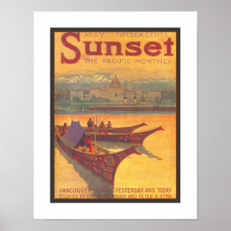 POSTER CAPA DE REVISTA VINTAGE DE 1914