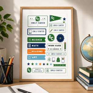 Poster Capa Personalizada de Escola de Ciências Verde-Nav