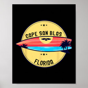 Poster Capa Retro San Blas Flórida Praia Surf Para Homens