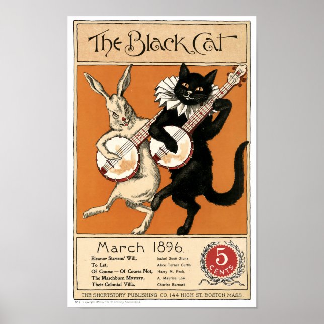 Poster Capa "The Black Cat" Vintage (Frente)
