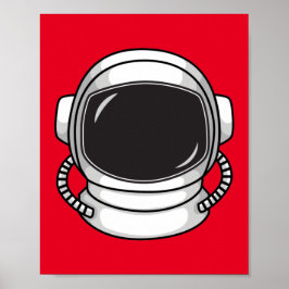 Poster capacete astronauta