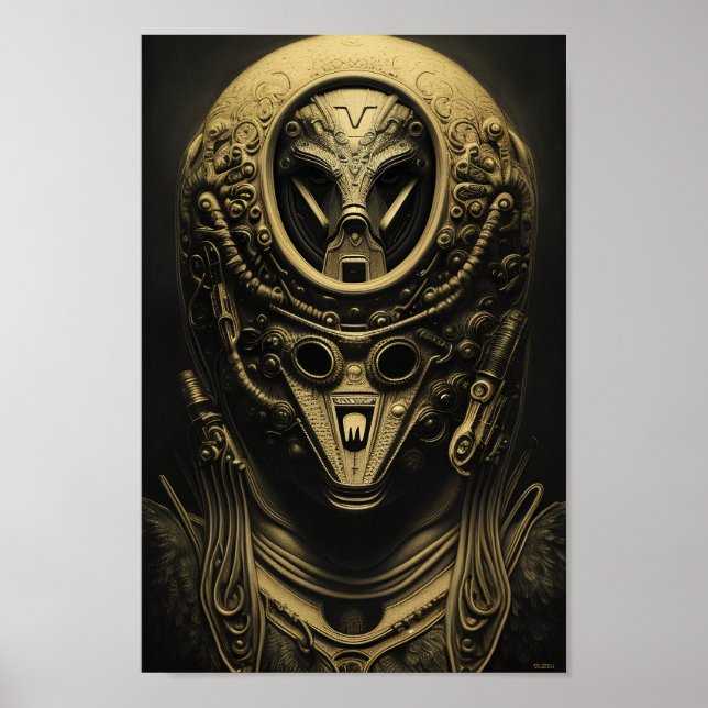 Poster Capacete avançado de Alienígena (Frente)
