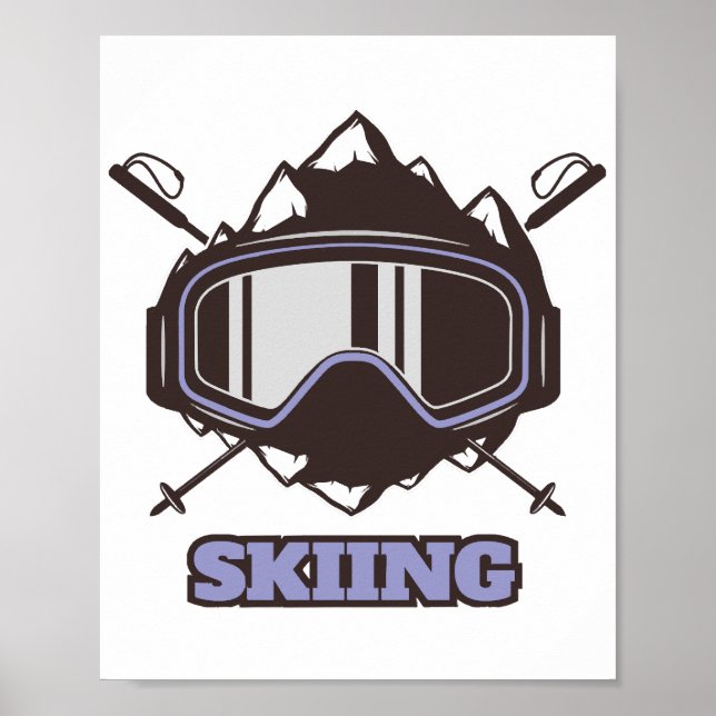 Poster Capacete de Esqui legal (Frente)