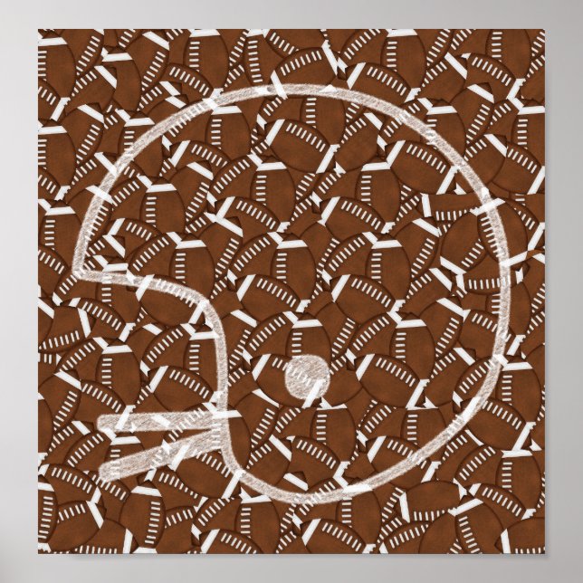 Póster Capacete de futebol (Frente)