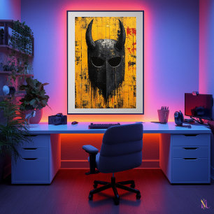 Poster Capacete de Guerra Viking – Legado do Guerreiro Nó