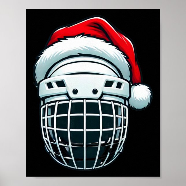 Poster Capacete de hóquei no gelo engraçado chapéu de Pap (Frente)