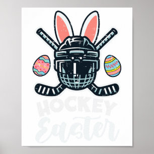 Poster Capacete de Páscoa de Hóquei no Gelo Esportes Home