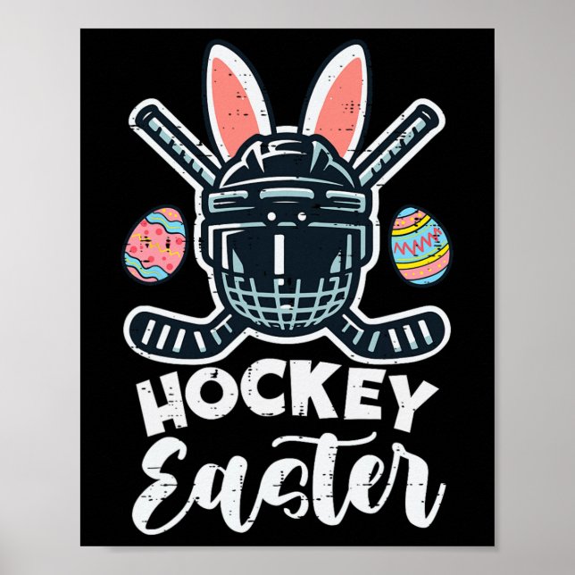 Poster Capacete de Páscoa de Hóquei no Gelo Esportes Home (Frente)