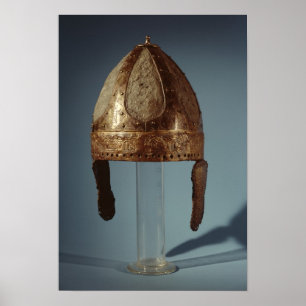 Póster Capacete europeu do combate da guerra, c.500