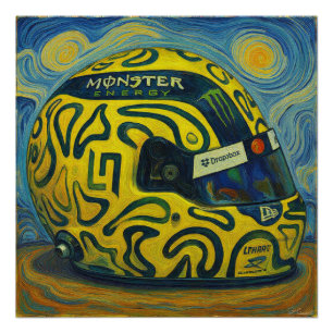 Póster Capacete F1 Lando