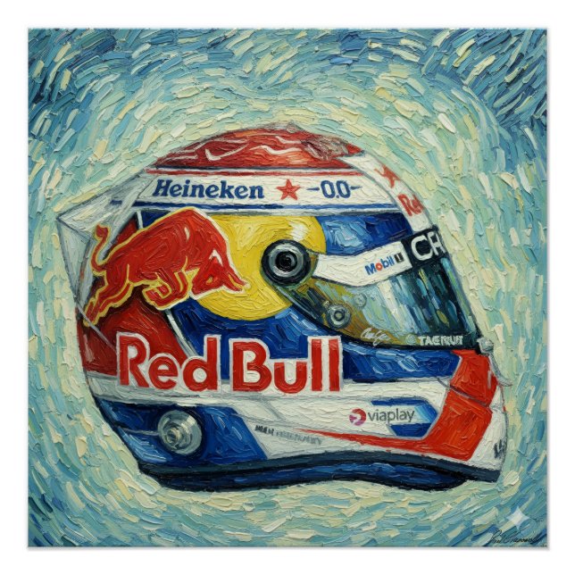 Póster Capacete Fórmula Um Max (Frente)