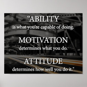 Poster Capacidade, motivação, atitude