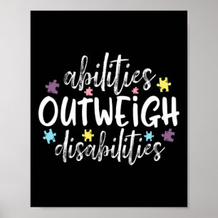 Poster Capacidade Supera Deficiências Autismo Sensibiliza