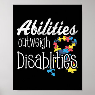 Poster Capacidades Superam Deficiências Autismo Presente