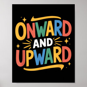 Poster Capacitar Cotações Inspiracionais, Avançar E Para