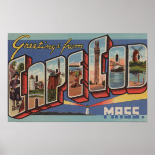 Poster Cape Cod, cenas da letra de MassachusettsLarge