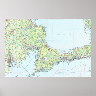 Póster Cape Cod Mapa (1986)