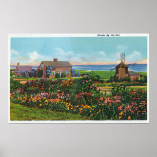 Póster Cape Cod, MassachusettsView das casas pelo