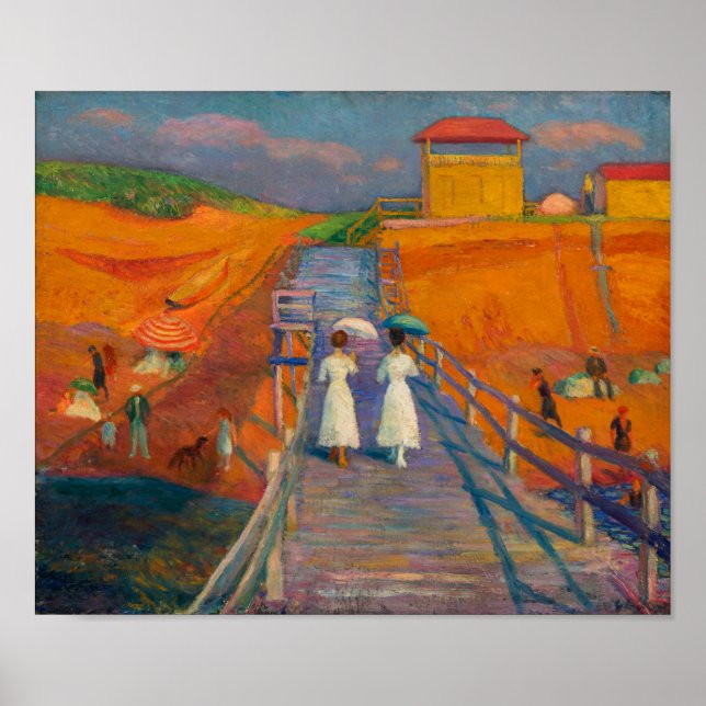 Poster Cape Cod Pier por William Glackens (Frente)