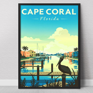 Poster Cape Coral Florida Antigo