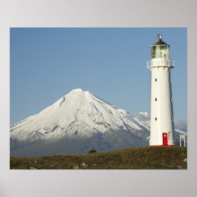 Póster Cape Egmont Lighthouse e Mt Taranaki / Mt (Frente)