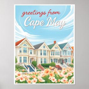 Poster Cape May, Nova Jersey – Casas Vitorianas