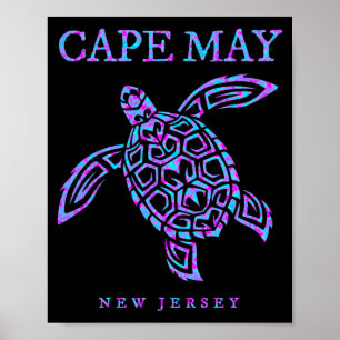 Poster Cape May Nova Jersey NJ Praia de Tartaruga Marinha