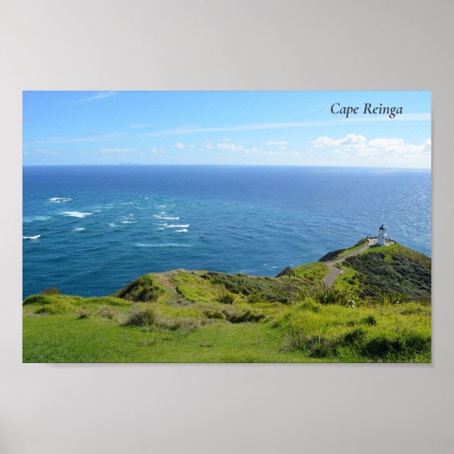 Poster Cape Reinga / Te Rerenga Wairua, Nova Zelândia (Frente)