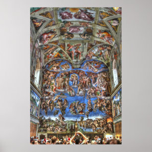 Póster Capela de Sistine, Cidade do Vaticano, Roma,