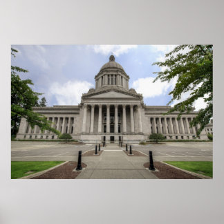 Póster Capital estatal em Olympia Washington