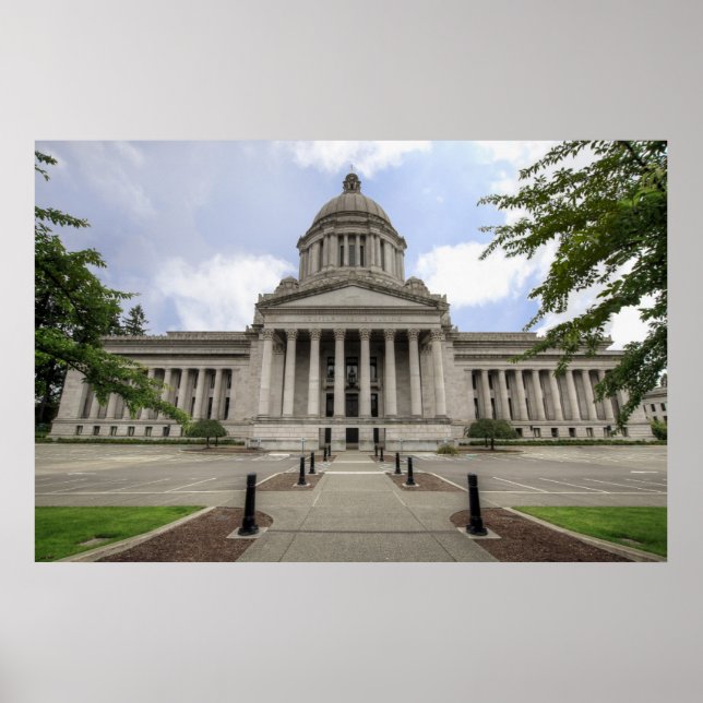 Póster Capital estatal em Olympia Washington (Frente)