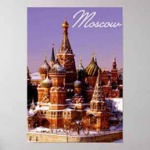 Póster Capital Moscovo Kremlin de Rússia