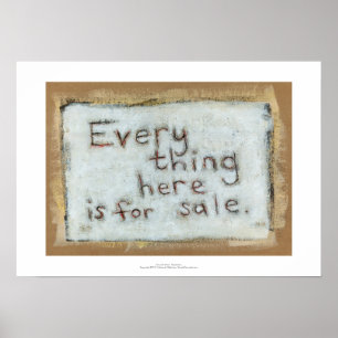 Póster Capitalismo que pinta a arte moderna crua do