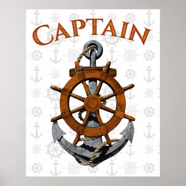 Poster Capitão Anchor Náutico (Frente)