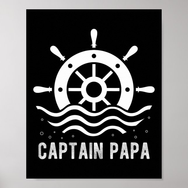 Poster Capitão Barco Dia de os pais Pontoon (Frente)