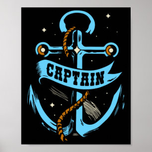 Poster Capitão Comandante Amante de Navio Proprietário de