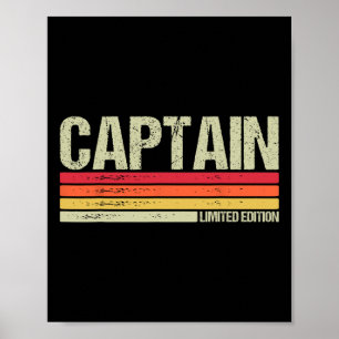 Poster Capitão de Barco Motor Sail Pontoon Barco Sailor E