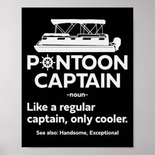 Poster Capitão de Barco Pontão Pai Divertido Vela e Barco