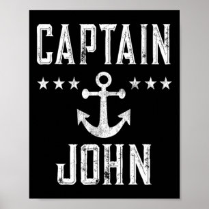 Poster Capitão De Vintage John - Cruise Familiar Ou Lago