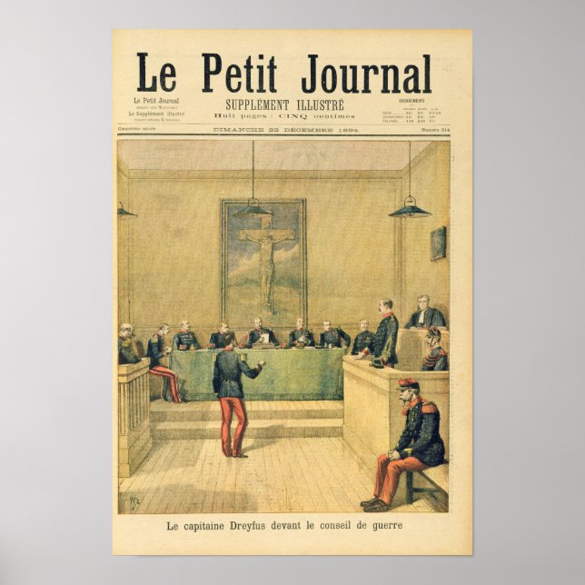 Poster Capitão Dreyfus perante o Tribunal Marcial (Frente)