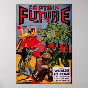 Póster Capitão Futuro — Mundos a Vir