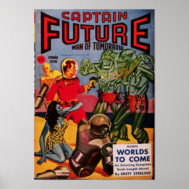 Póster Capitão Futuro — Mundos a Vir (Frente)