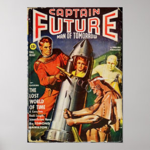 Póster Capitão Futuro -- o mundo perdido do tempo