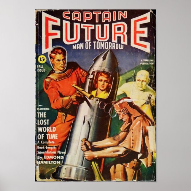 Póster Capitão Futuro — O Mundo Perdido do Tempo (Frente)