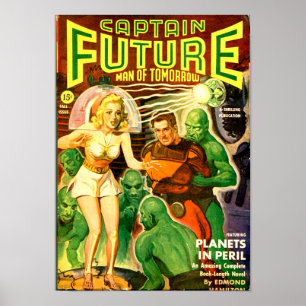 Póster Capitão Futuro -- Planetas no perigo