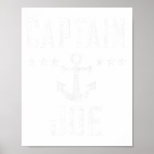 Poster Capitão Joe - Barco náutico retrô personalizado